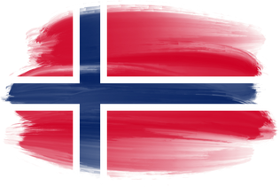 Norway Flag Brushstroke